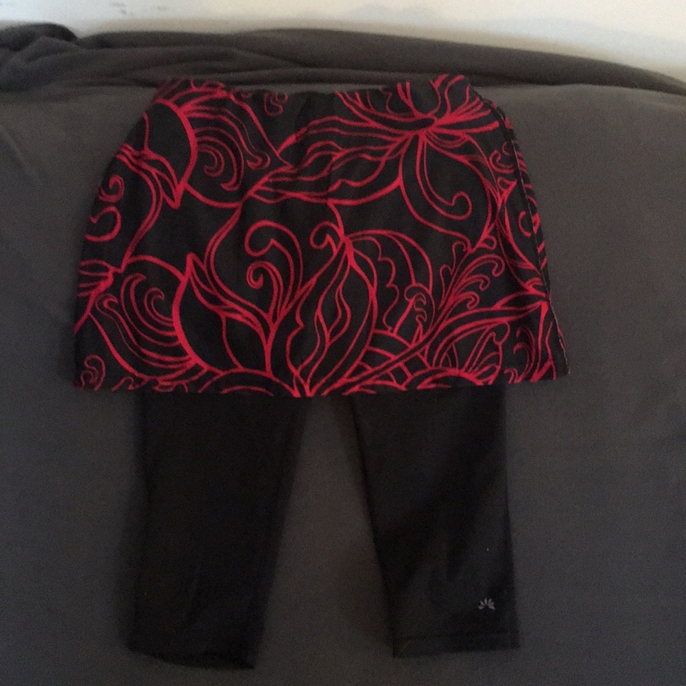 Athleta Yoga Leggings w Skirt